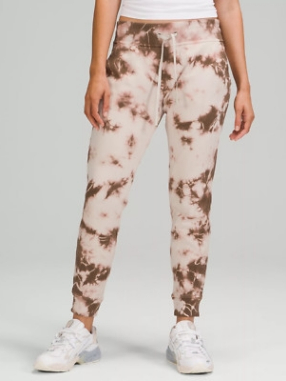 lululemon athletica Brown & Cream Tie-Dye Joggers